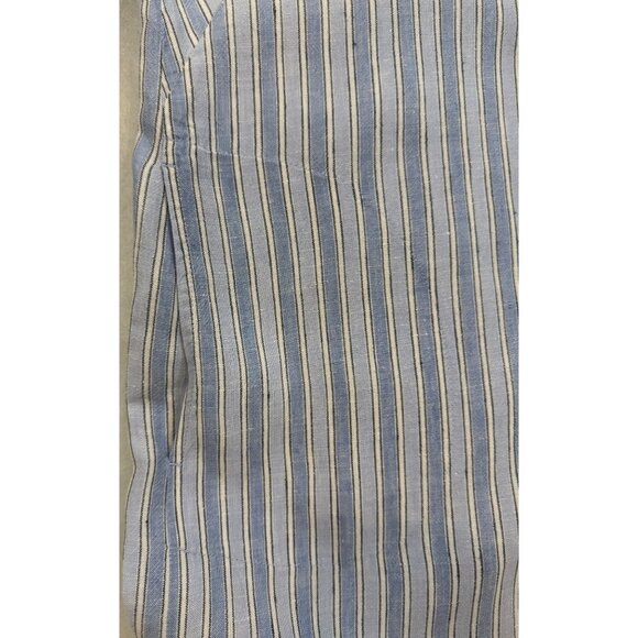 J. Jill Linen Coastal S Preppy Blue & White Striped Button-Front Shirt Dress - Picture 7 of 10